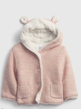 Gap Baby Sherpa-Lined Garter Cardigan